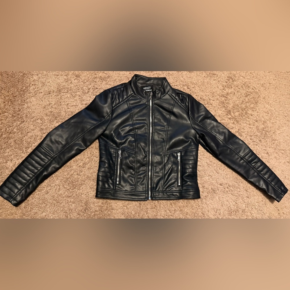 Ashley By 26 International Women's Black Leather Jacket